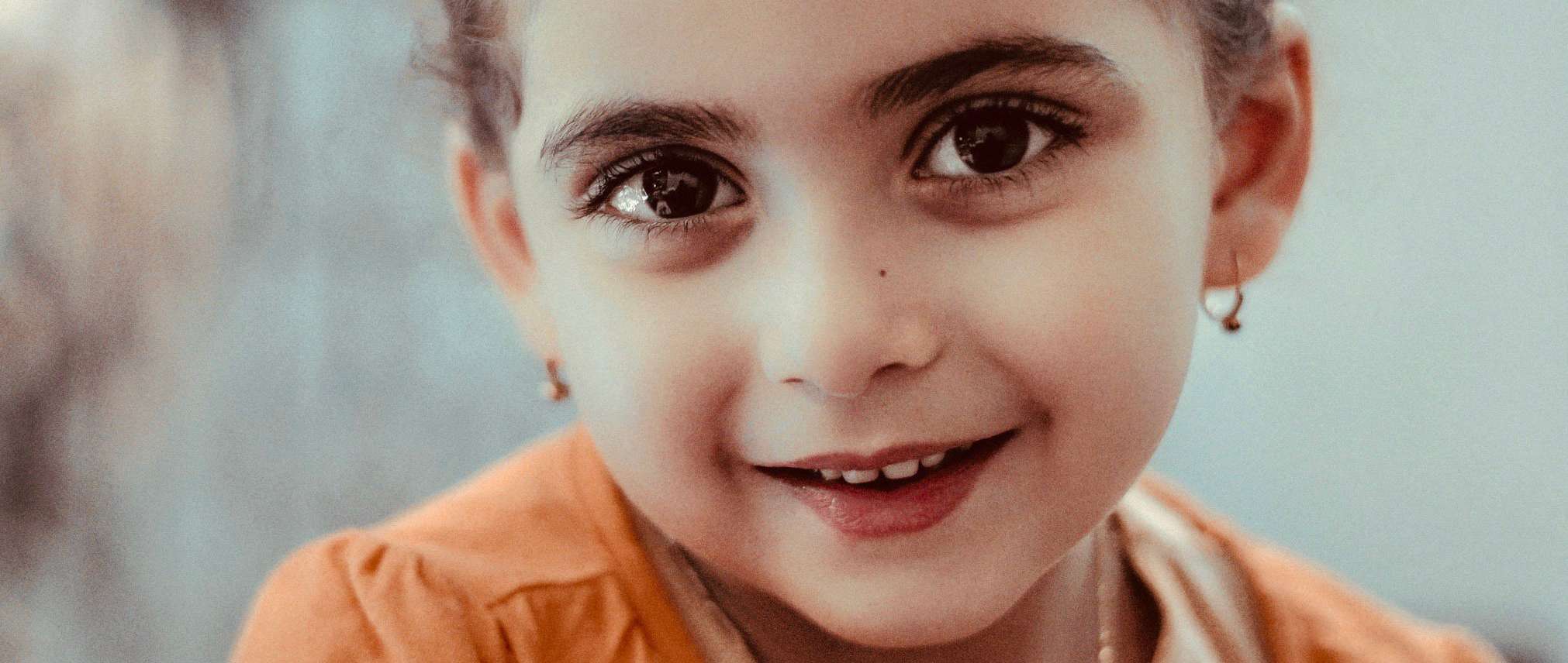 Girl looking at the camera